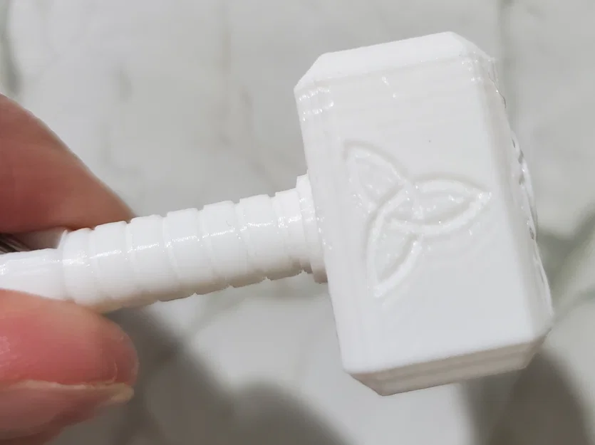 Móc khóa Spinner Búa Thor (Mjolnir) (print in place) - Image 4