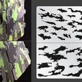 Khuôn phun sơn họa tiết rằn ri (Stripe Camo Stencil) cho mô hình - Thumbnail 1