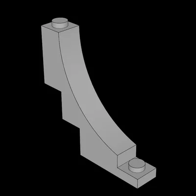 Mô hình vòm ngược 1x5x4 tương thích lắp ráp Lego (In 3D)