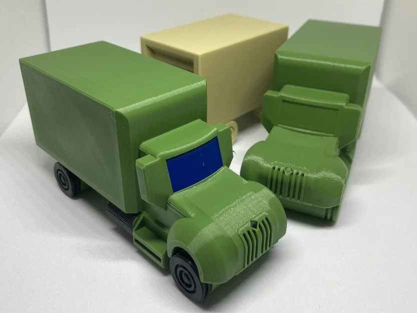 Mô hình xe tải đồ chơi Box Truck Toy - Thiết kế an toàn, in 3D dễ dàng - Image 1