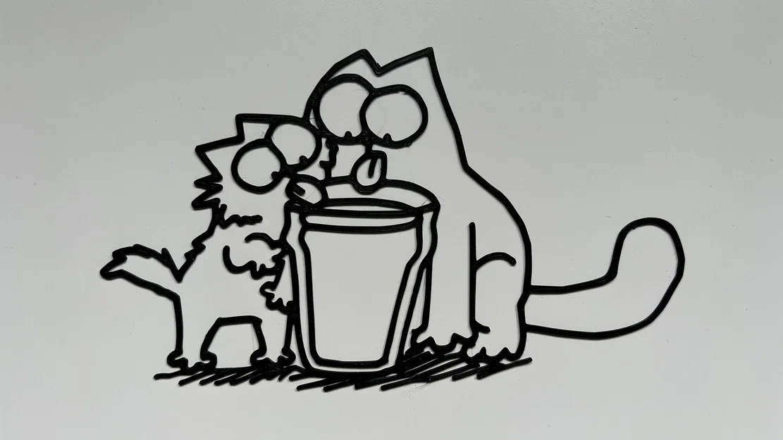 Mô hình treo tường 3D Simon's Cat dễ thương - Image 1