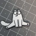 Bộ nam châm tủ lạnh hình mèo Simon (Simon's cat) in 3D độc đáo - Thumbnail 4