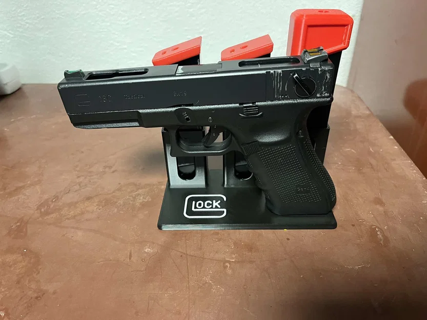 Kệ/đế trưng bày Airsoft cho Glock 17/18/19 và 3 băng đạn - Image 2