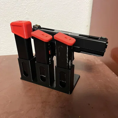 Kệ/đế trưng bày Airsoft cho Glock 17/18/19 và 3 băng đạn