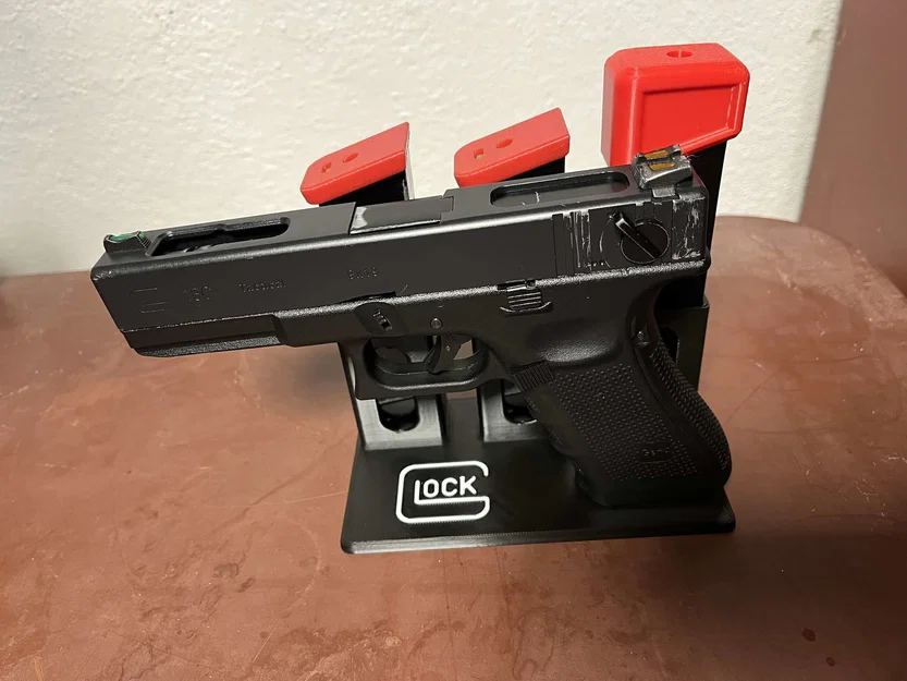 Kệ/đế trưng bày Airsoft cho Glock 17/18/19 và 3 băng đạn - Image 4