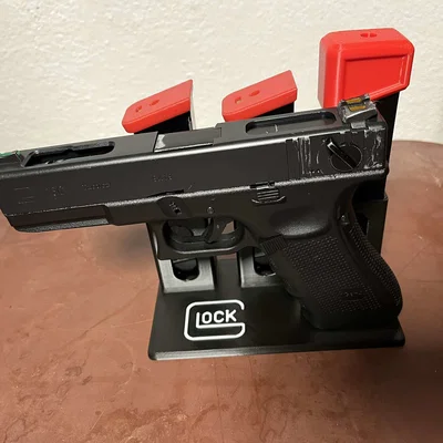 Kệ/đế trưng bày Airsoft cho Glock 17/18/19 và 3 băng đạn