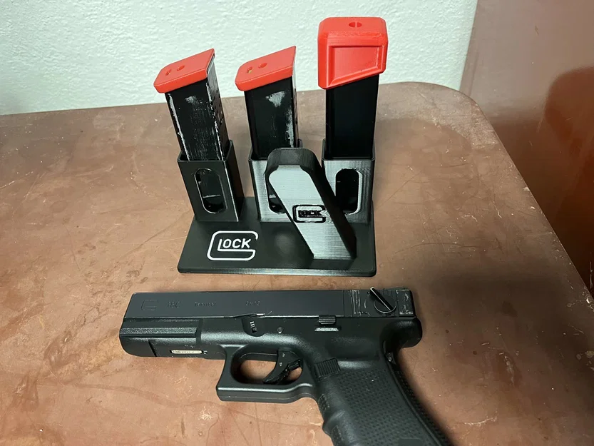 Kệ/đế trưng bày Airsoft cho Glock 17/18/19 và 3 băng đạn - Image 6