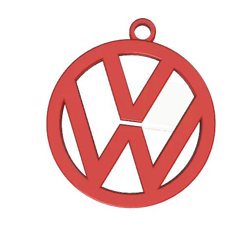 Móc khóa logo Volkswagen (Volkswagen keychain) in 3D siêu dễ - Image 1