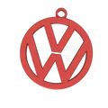 Móc khóa logo Volkswagen (Volkswagen keychain) in 3D siêu dễ - Thumbnail 1