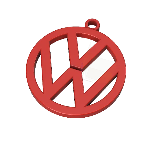 Móc khóa logo Volkswagen (Volkswagen keychain) in 3D siêu dễ - Image 2