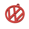 Móc khóa logo Volkswagen (Volkswagen keychain) in 3D siêu dễ - Thumbnail 2