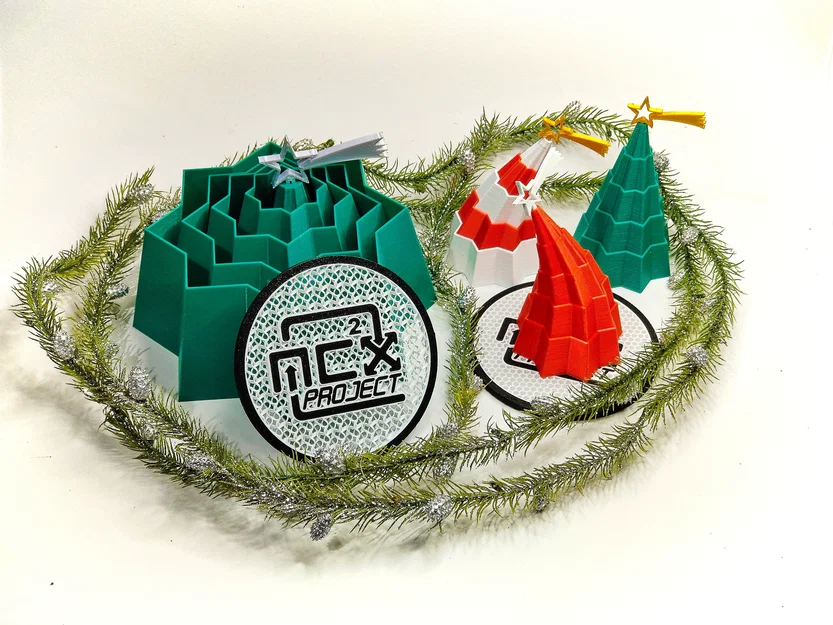 Tree Christmas Stampa Sul Posto – Cây thông Noel in liền khối/lắp ráp - Image 1