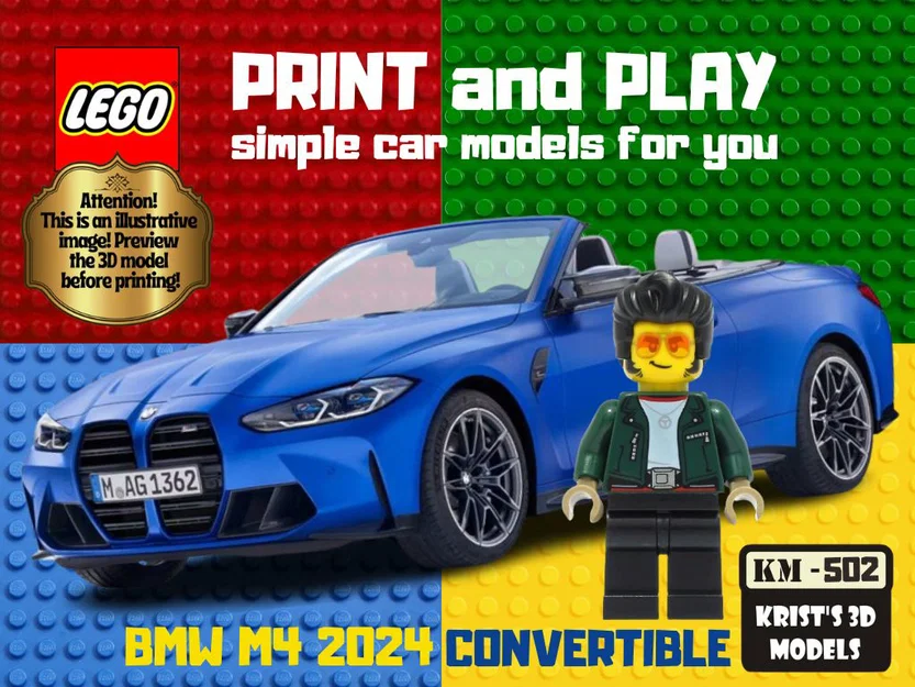 Mô hình xe LEGO BMW M4 Cabrio 2024 in 3D - Image 1