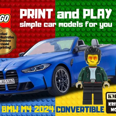 Mô hình xe LEGO BMW M4 Cabrio 2024 in 3D