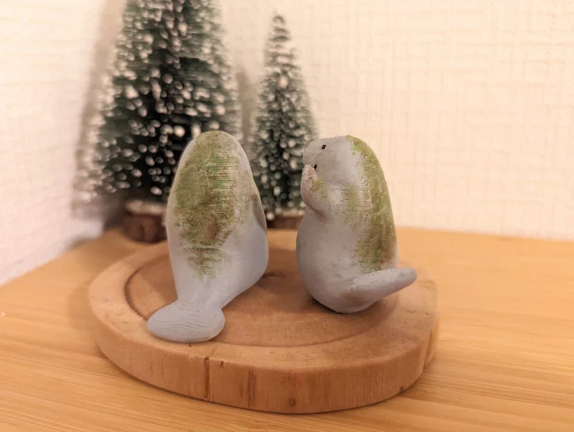 Mô hình 3D Manaty (Bò biển nhỏ) trang trí siêu dễ thương - Image 3
