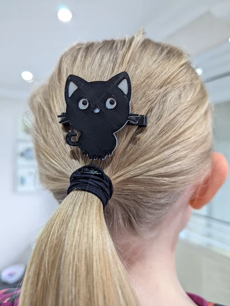 Kẹp Tóc hoặc Huy Hiệu Mèo Dễ Thương - Image 1