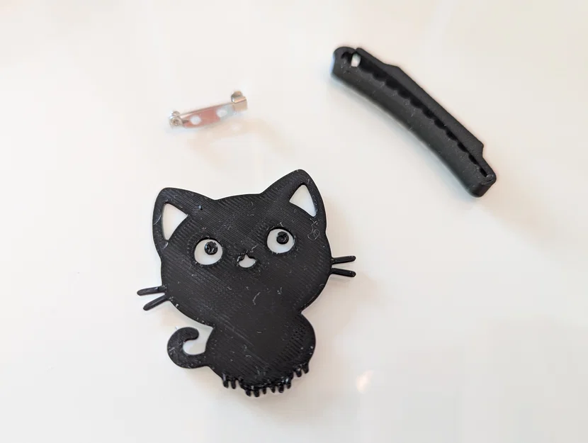 Kẹp Tóc hoặc Huy Hiệu Mèo Dễ Thương - Image 2