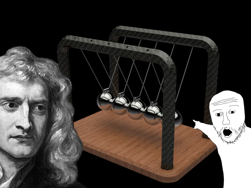 Con Lắc Newton (Newton's Cradle) – Mô hình in 3D đơn giản - Image 2