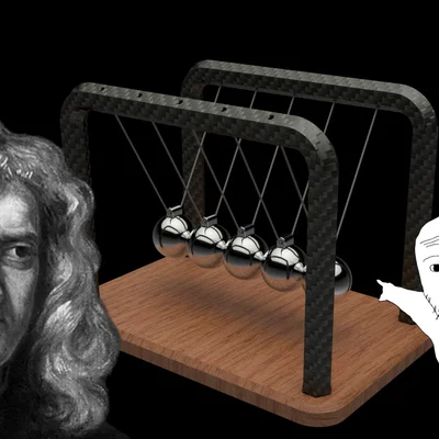 Con Lắc Newton (Newton's Cradle) – Mô hình in 3D đơn giản