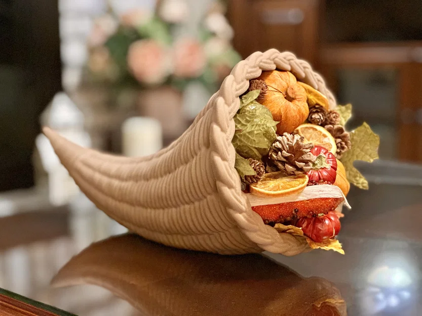 Cornucopia Mùa Thu (In Vase Mode) - Giỏ Trang Trí Dạng Sừng - Image 1