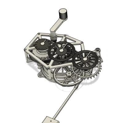 Đồng hồ cơ hoàn toàn (Fully Mechanical Clock) in 3D