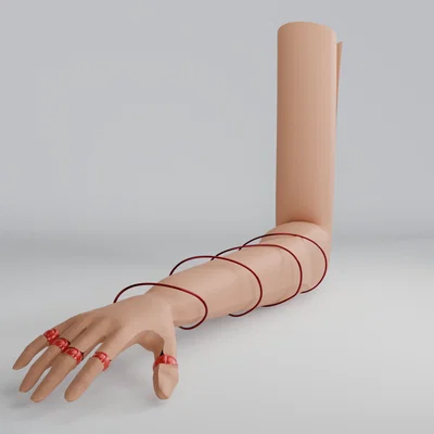 Mô hình 3D cánh tay robot phong cách tương lai