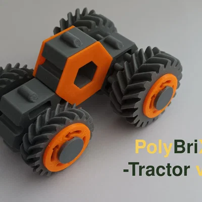 Cùng xây PolyBriX tractor (với bộ bánh xe xịn hơn)