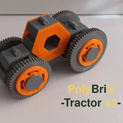 Cùng xây PolyBriX tractor (với bộ bánh xe xịn hơn)