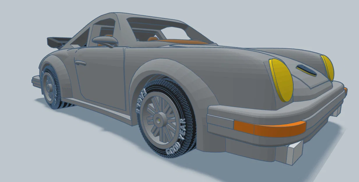 Mô hình 3D xe Porsche 911 năm 1980 thiết kế chi tiết - Image 2