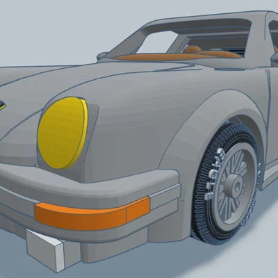 Mô hình 3D xe Porsche 911 năm 1980 thiết kế chi tiết
