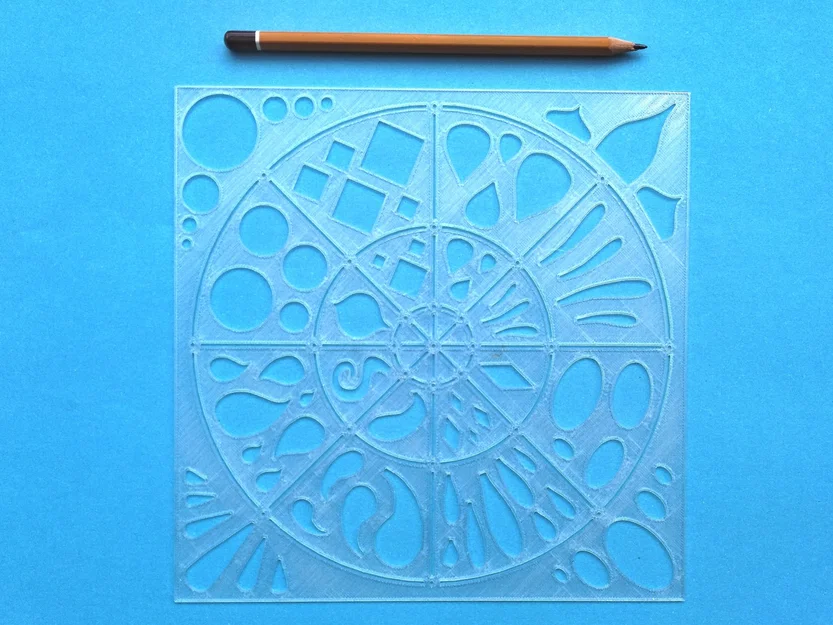 Khuôn vẽ Mandala đa năng (Universal Mandala Template) bằng 3D Printing - Image 2