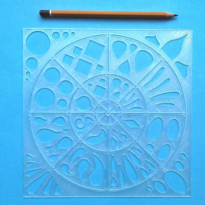 Khuôn vẽ Mandala đa năng (Universal Mandala Template) bằng 3D Printing