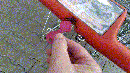 Chìa khóa nhựa 3D cho xe đẩy siêu thị - Tiện lợi, in nhanh - Thumbnail 3