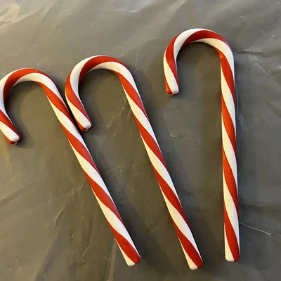Mô hình gậy kẹo Candy Cane 3D trang trí Giáng sinh độc đáo