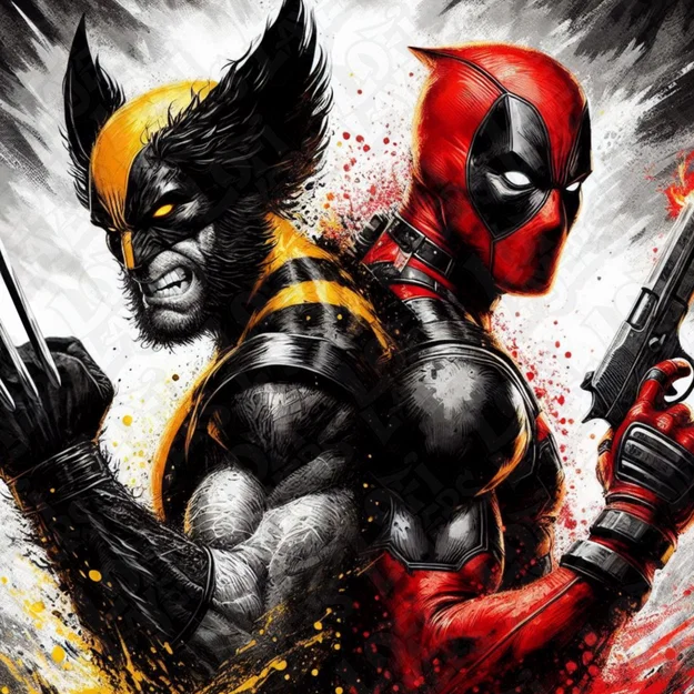 Deadpool và Wolverine Hueforge – Bản in 3D tách màu nổi bật - Image 1