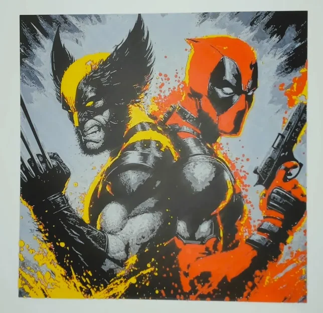 Deadpool và Wolverine Hueforge – Bản in 3D tách màu nổi bật - Image 2