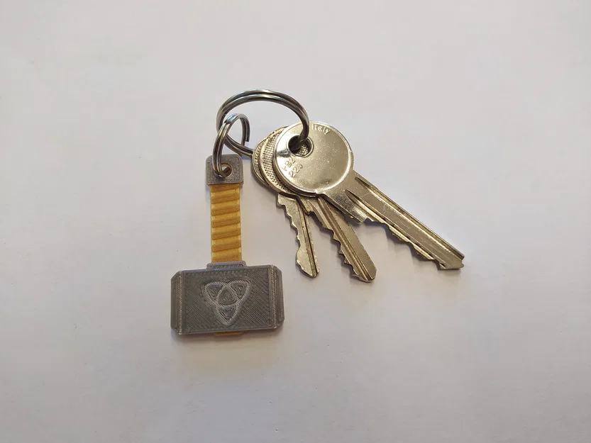 Móc khóa búa Thor (Mjölnir) - Mô hình in 3D đẹp mắt cho fan Marvel - Image 1