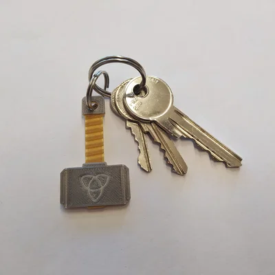 Móc khóa búa Thor (Mjölnir) - Mô hình in 3D đẹp mắt cho fan Marvel