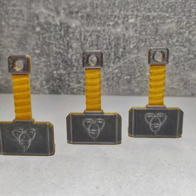 Móc khóa búa Thor (Mjölnir) - Mô hình in 3D đẹp mắt cho fan Marvel