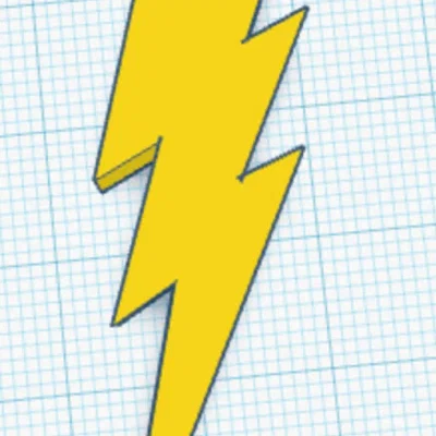 Mô hình tia sét (Lightning Bolt) in 3D trang trí siêu đơn giản