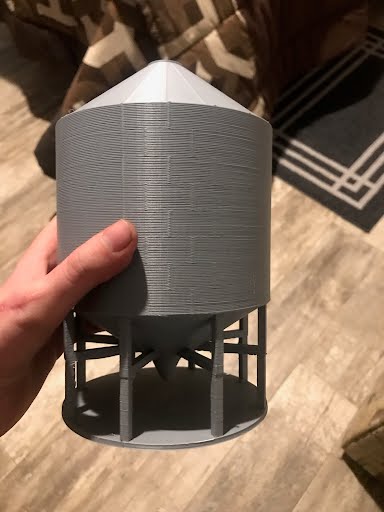 Mô hình tháp chứa ngũ cốc (Grain Bin) trang trí nông trại - Image 1