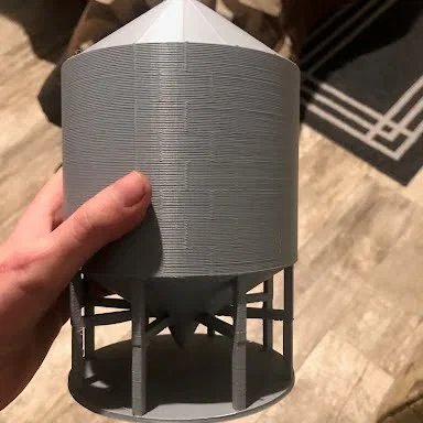 Mô hình tháp chứa ngũ cốc (Grain Bin) trang trí nông trại