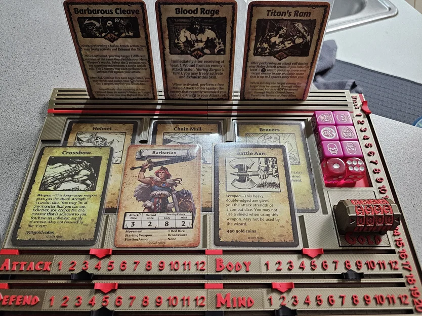 Bảng người chơi HeroQuest (HeroQuest Player Board) - Image 1