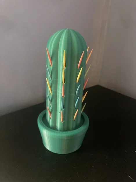 Khay cắm & nhả tăm hình xương rồng (Cactus toothpick holder and Dispenser) - Image 1