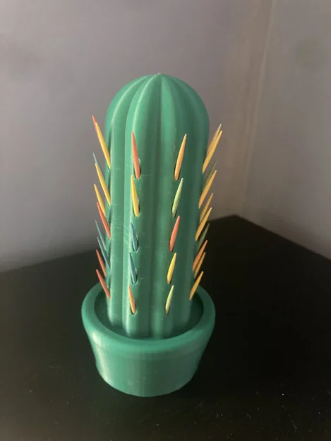 Khay cắm & nhả tăm hình xương rồng (Cactus toothpick holder and Dispenser) - Image 2