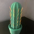 Khay cắm & nhả tăm hình xương rồng (Cactus toothpick holder and Dispenser) - Thumbnail 2