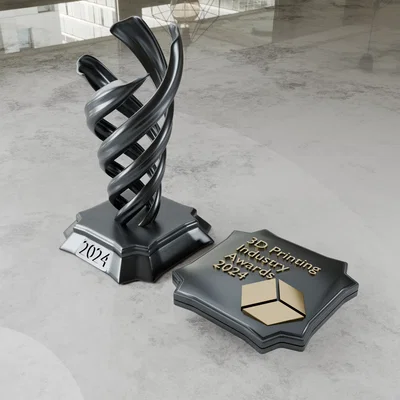 Cúp 3D Printing Industry Awards 2024 (Trophy) - Mẫu 3D