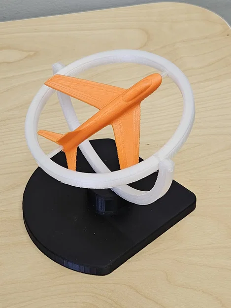 Gimbal minh hoạ góc Euler (Yaw/Pitch/Roll) / Jet fighter để bàn - Image 1