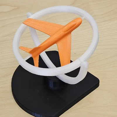 Gimbal minh hoạ góc Euler (Yaw/Pitch/Roll) / Jet fighter để bàn