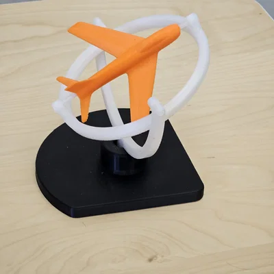 Gimbal minh hoạ góc Euler (Yaw/Pitch/Roll) / Jet fighter để bàn